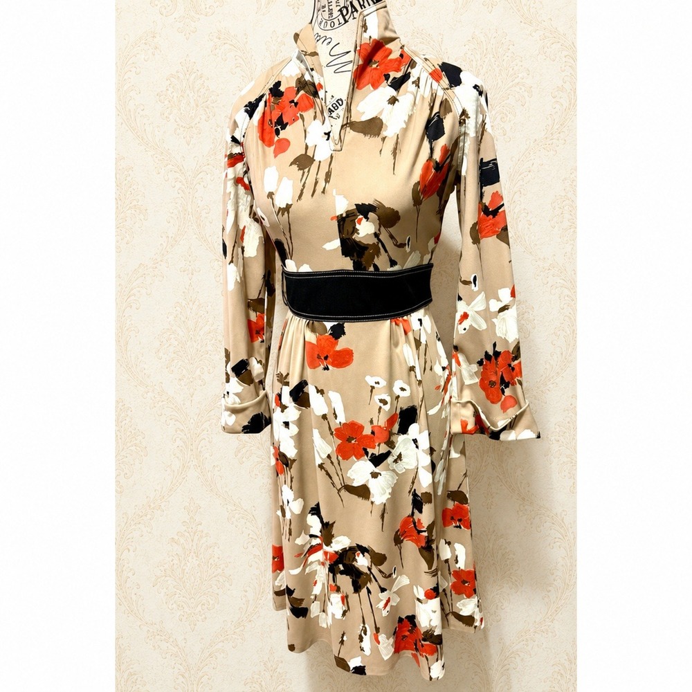 Vintage Jrerel of Texas Maxi Dress Polyester Floral Watercolor See Measurements‎